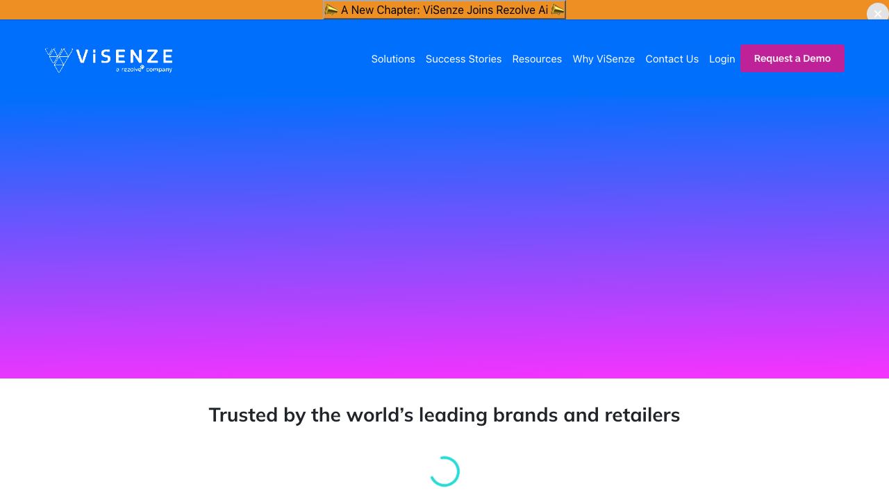 ViSenze 网站截图