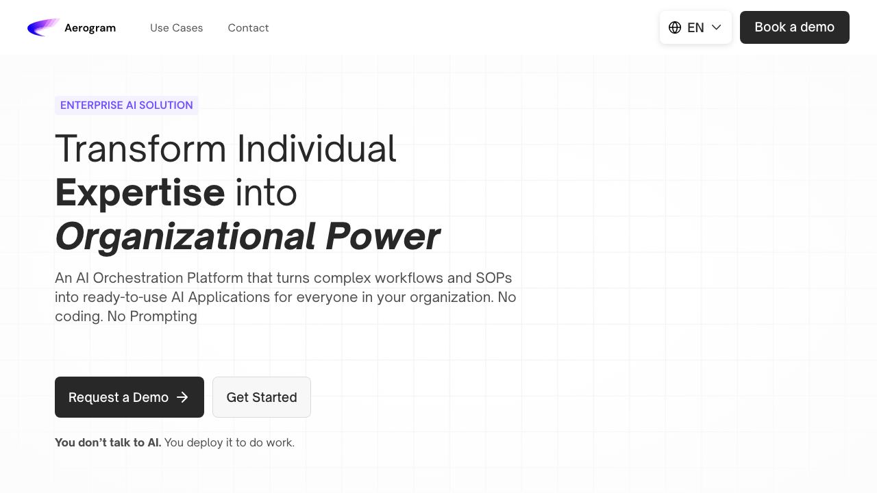 Aerogram website screenshot