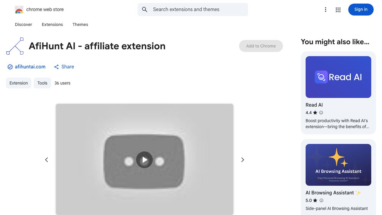 AfiHunt AI 网站截图