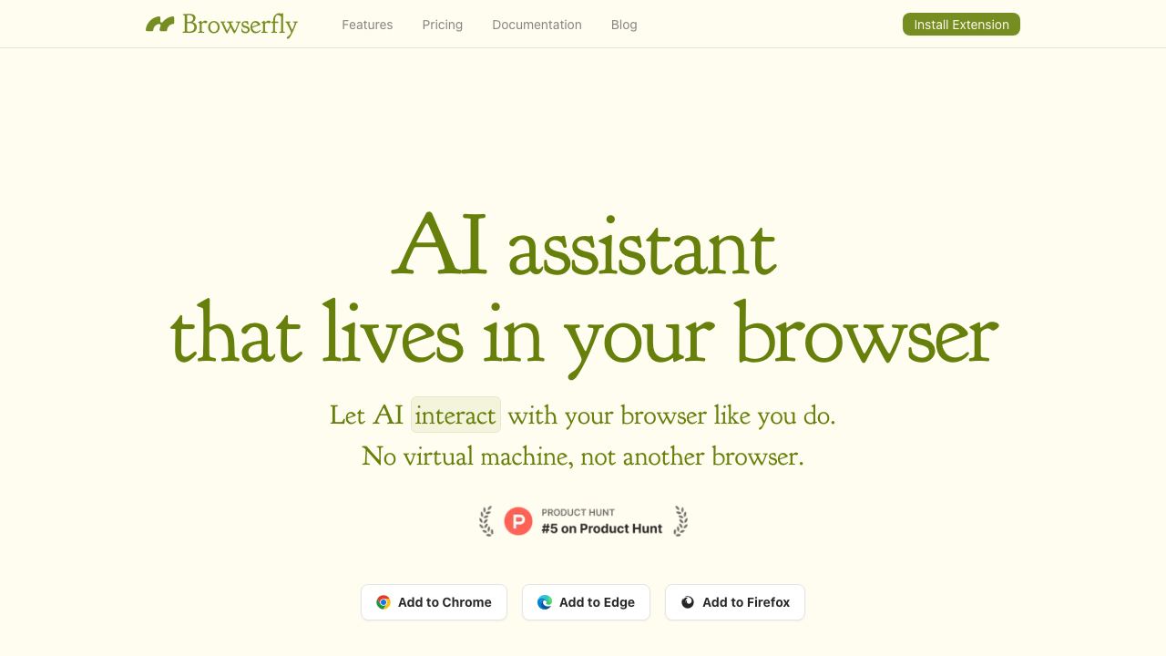 Browserfly 网站截图