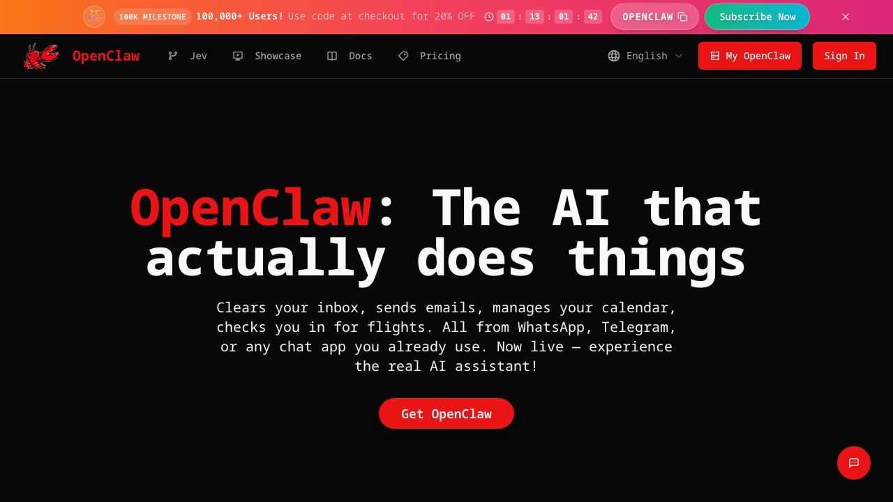 OpenClaw-1 网站截图