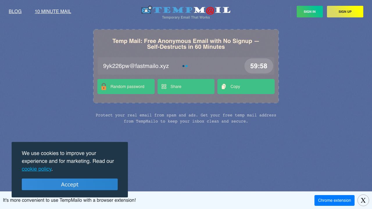 MailFast website screenshot