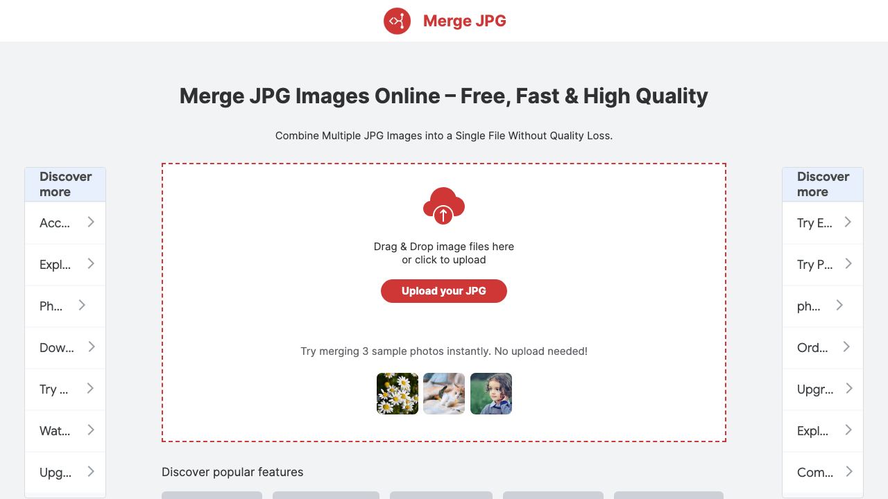 Merge JPG website screenshot