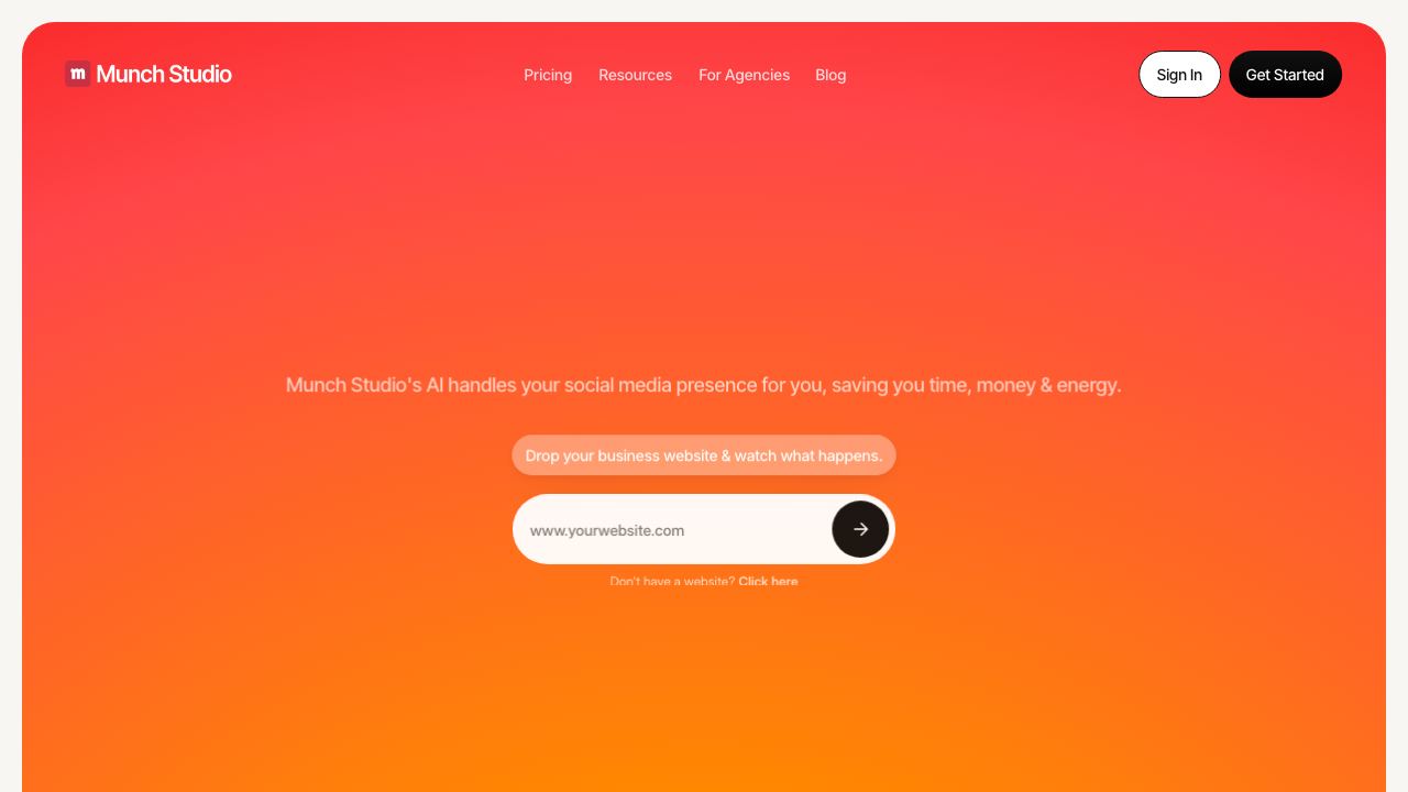 Munch website screenshot