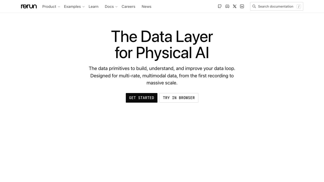 Rerun website screenshot