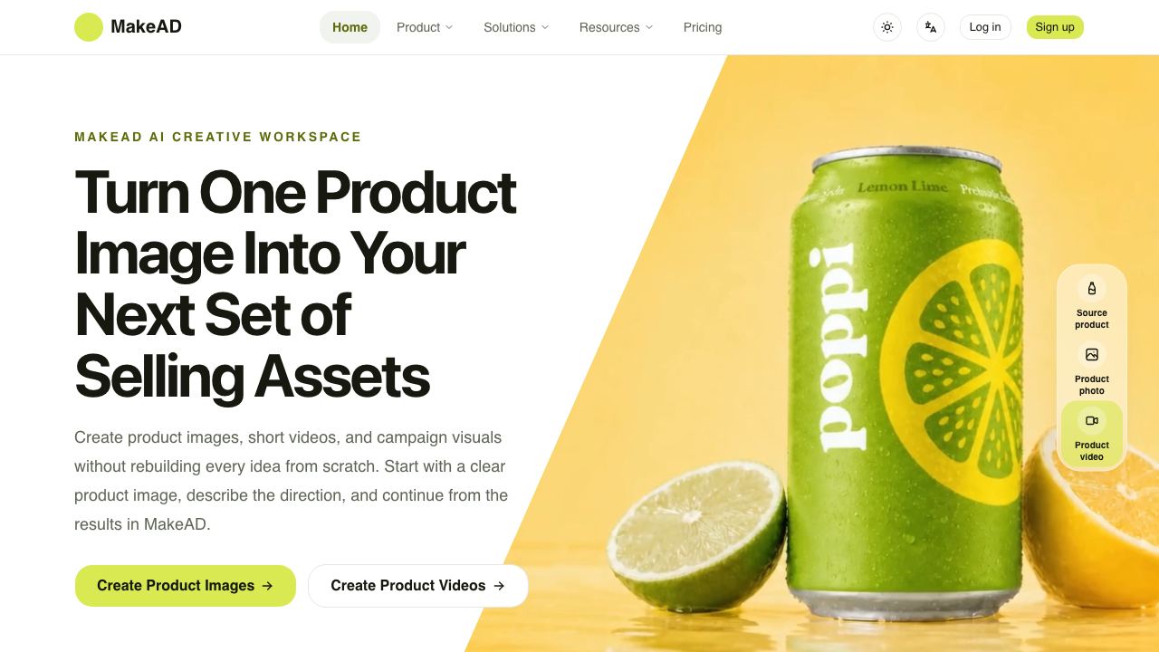 MakeAD website screenshot