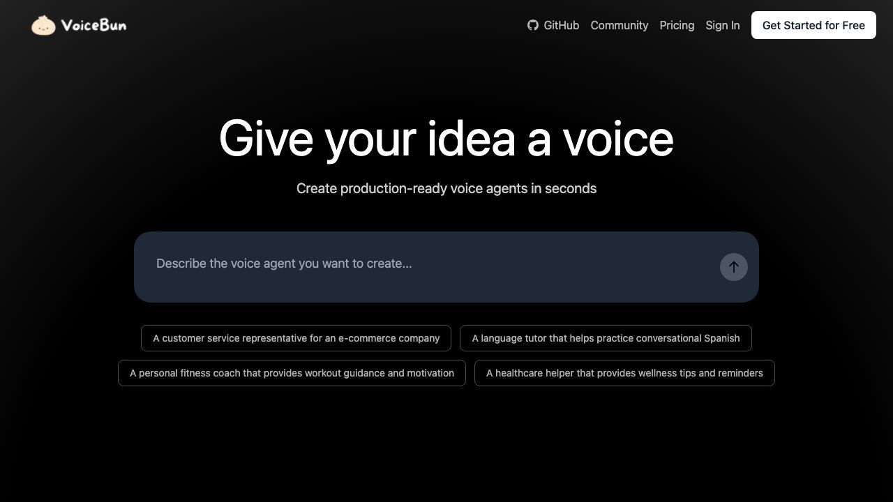 Voicebun 网站截图