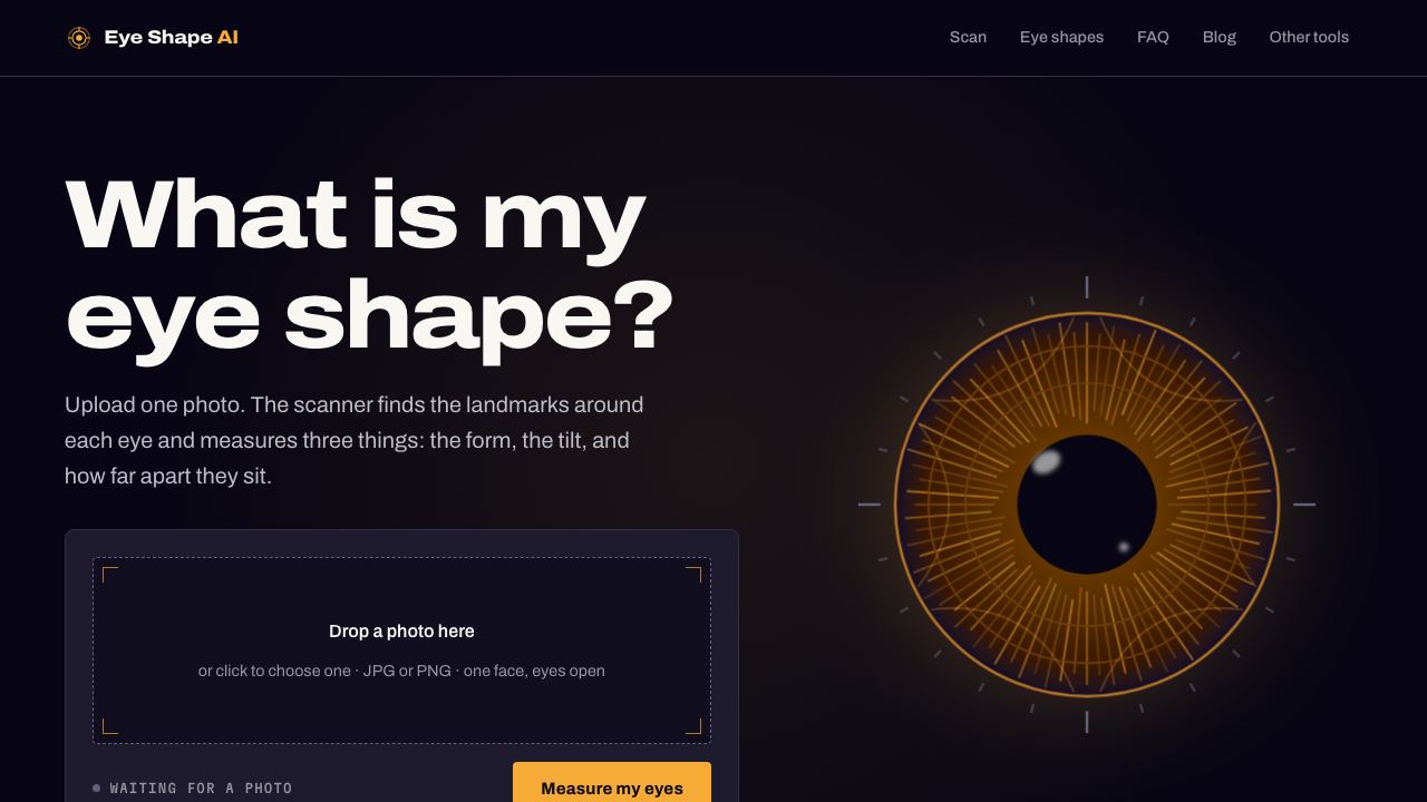 EyeShapeAI 网站截图