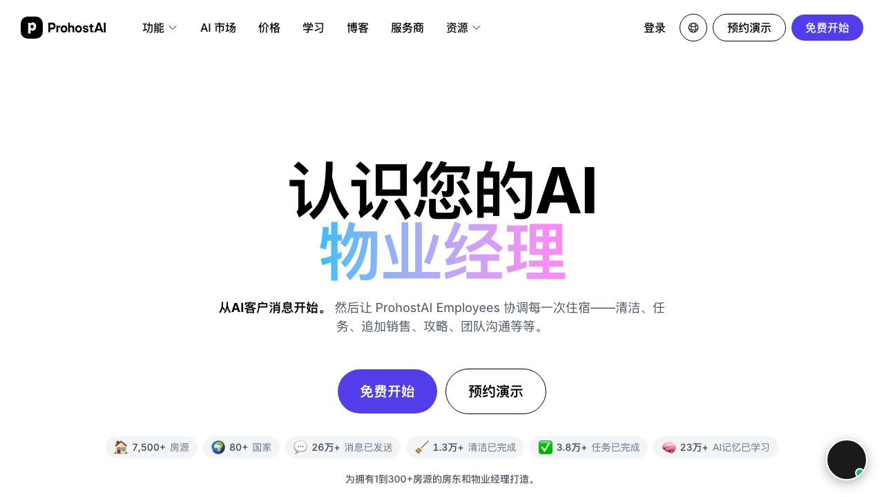 ProhostAI 网站截图