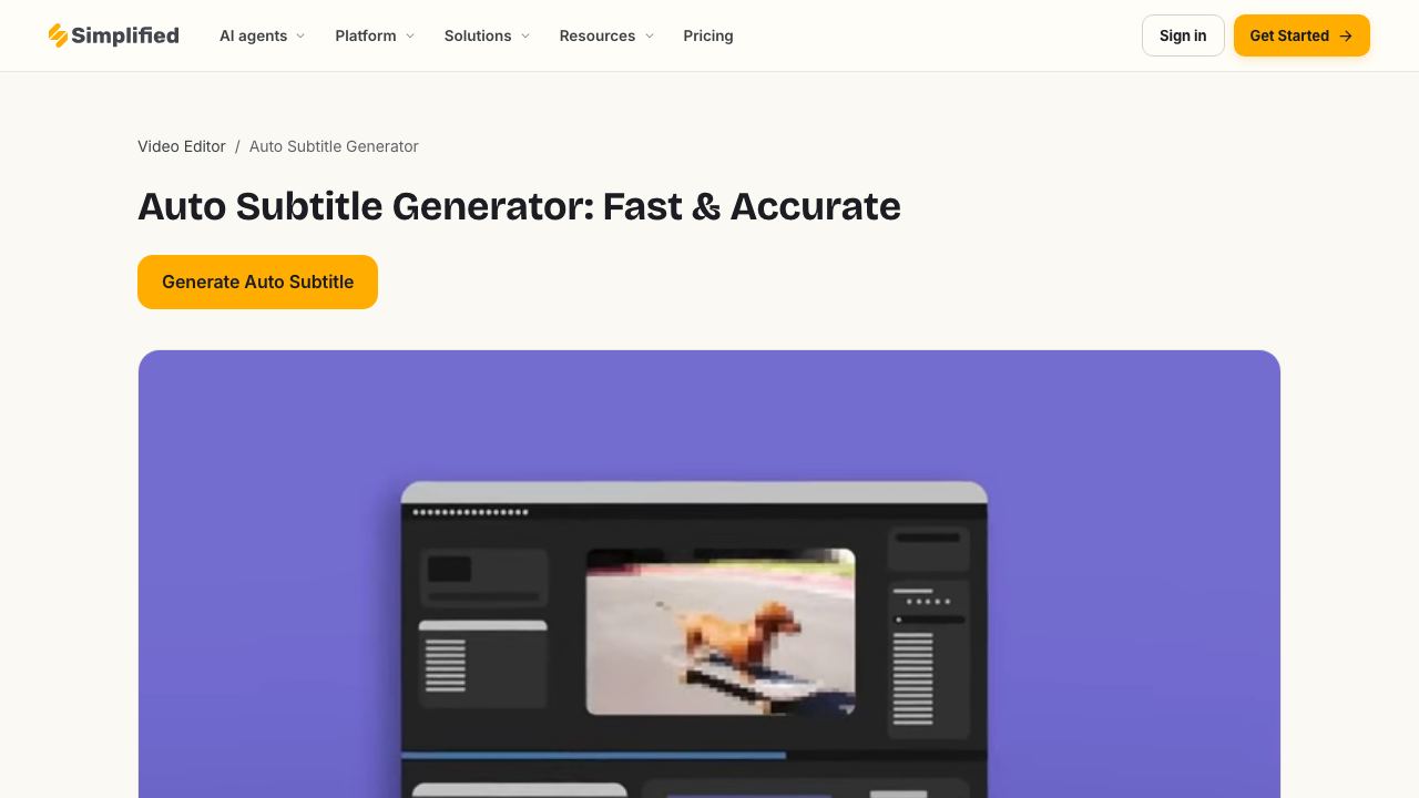 Auto Subtitle Generator 网站截图