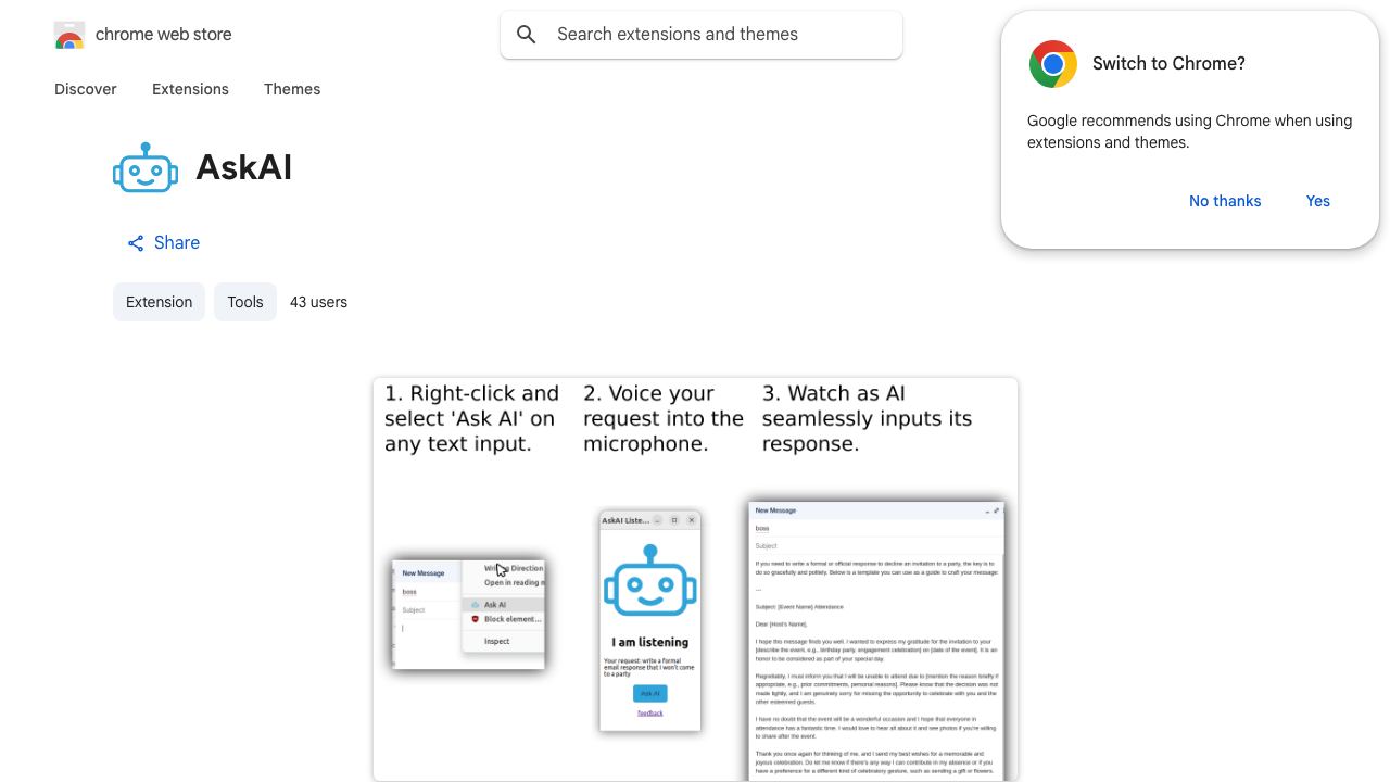 AskAI website screenshot