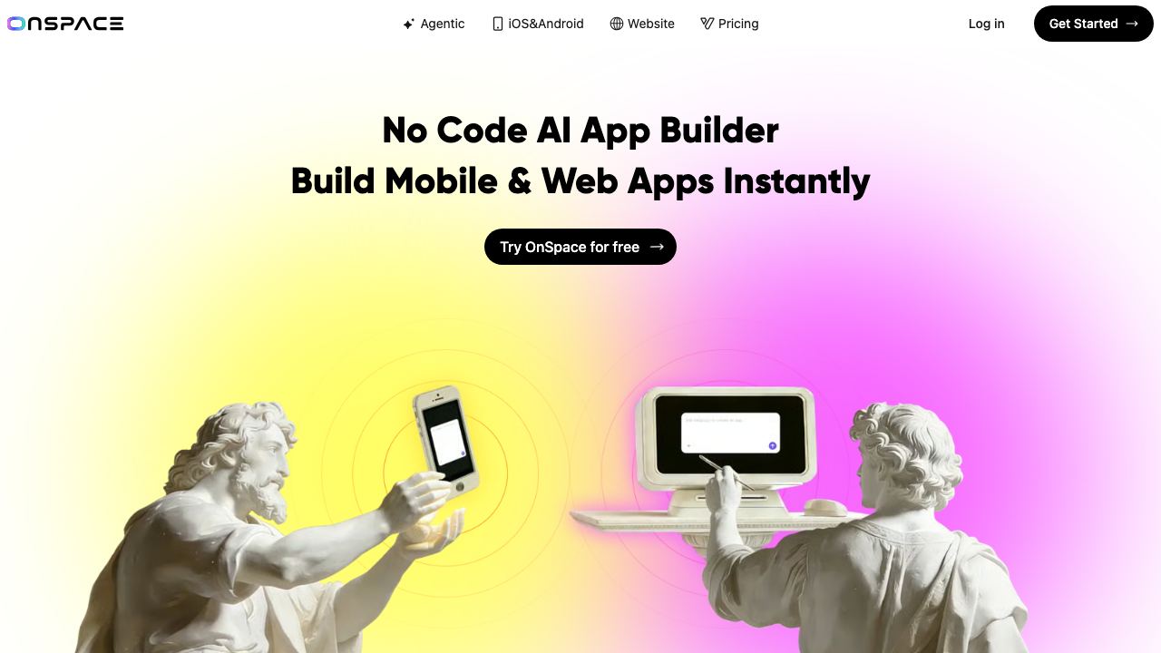 OnSpace.AI: App Builder AI No-code Platform 网站截图