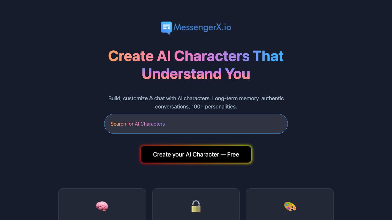 MessengerX 网站截图