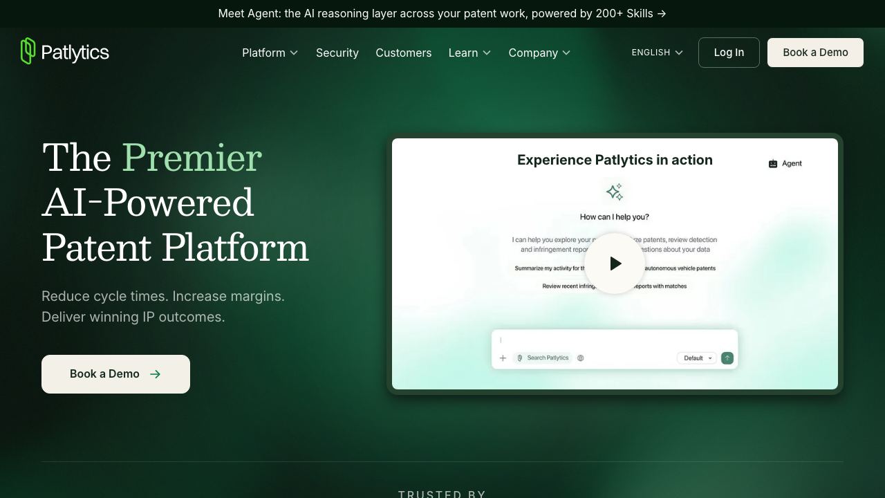 Patlytics website screenshot