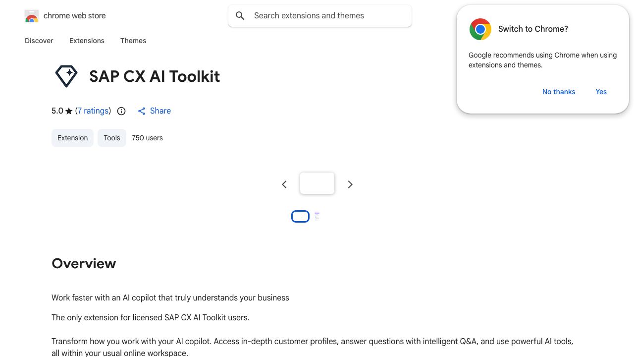 SAP CX AI Toolkit 网站截图