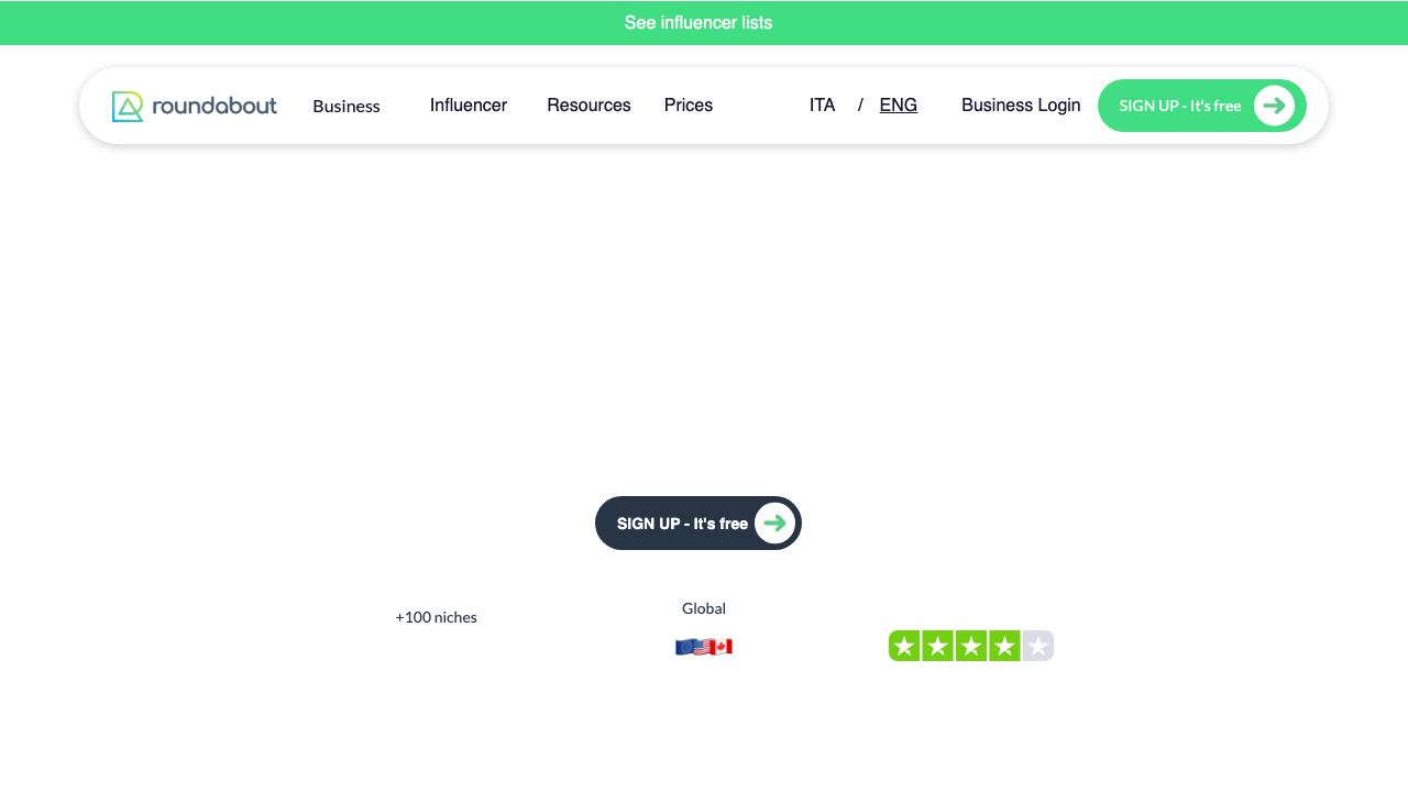 Roundabout website screenshot
