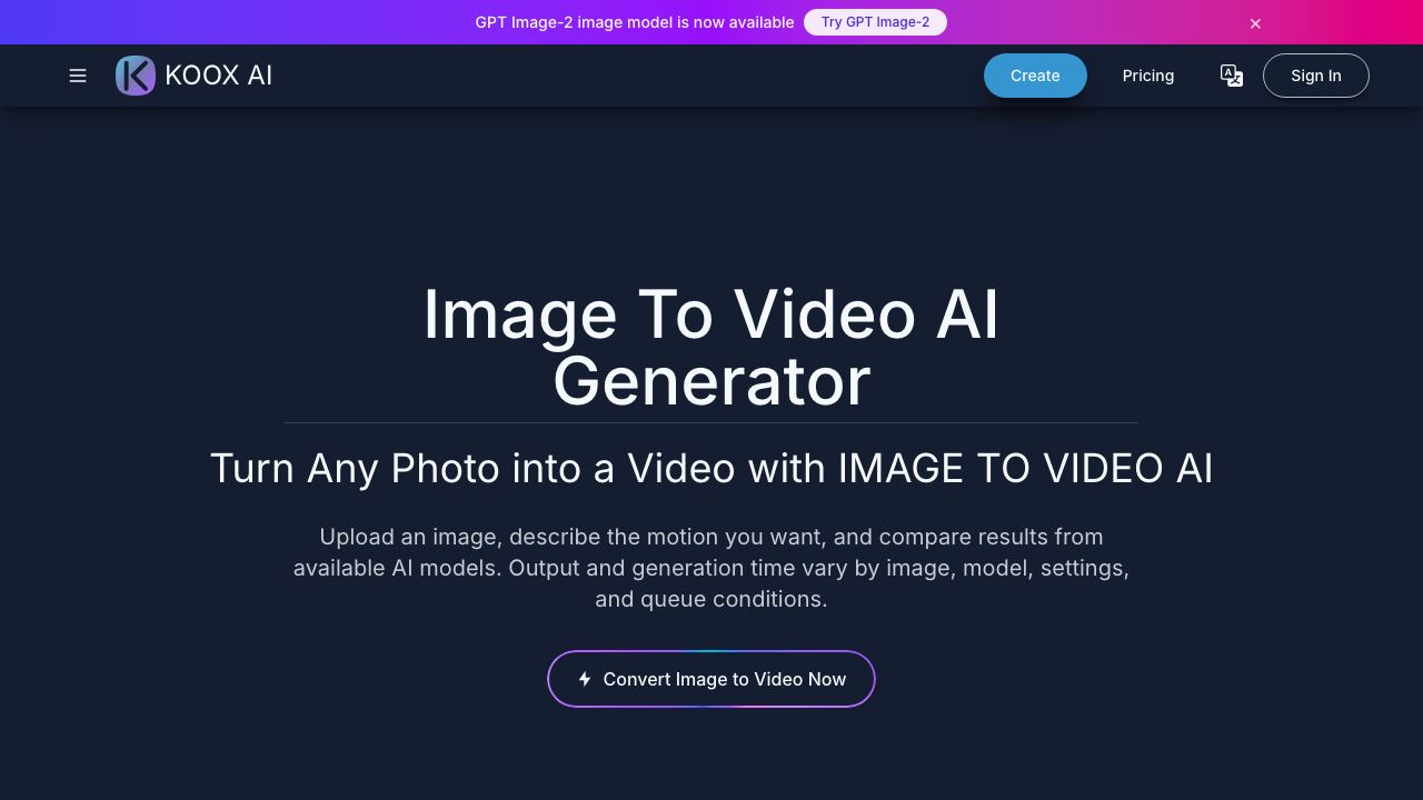 KOOX AI website screenshot