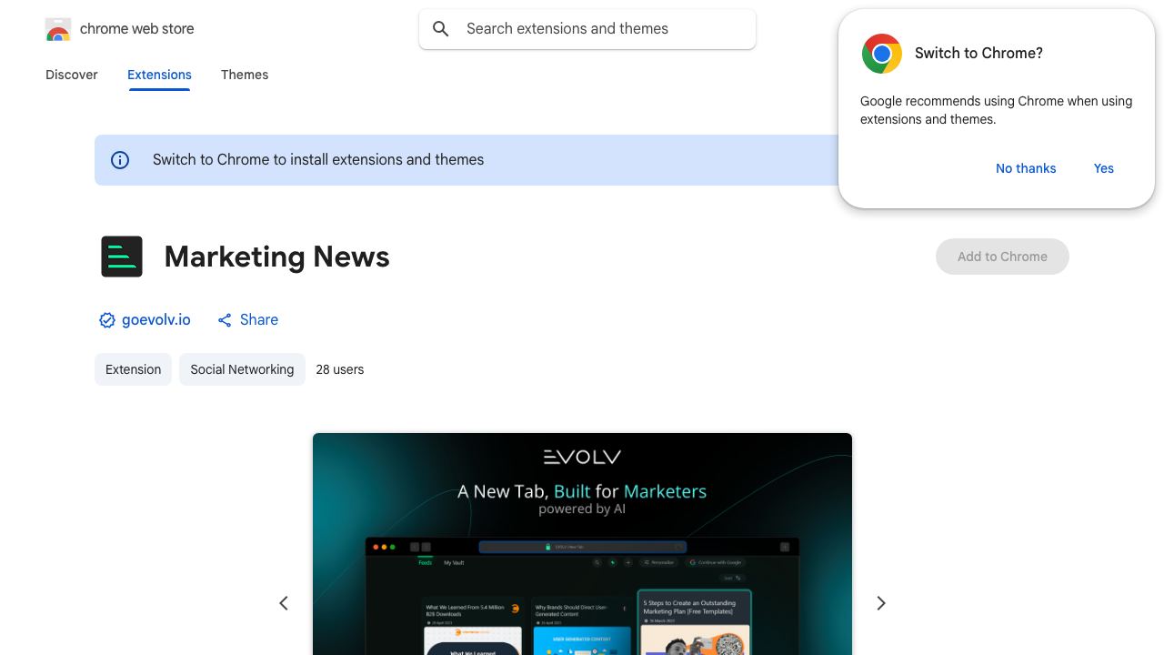 Marketing News website screenshot