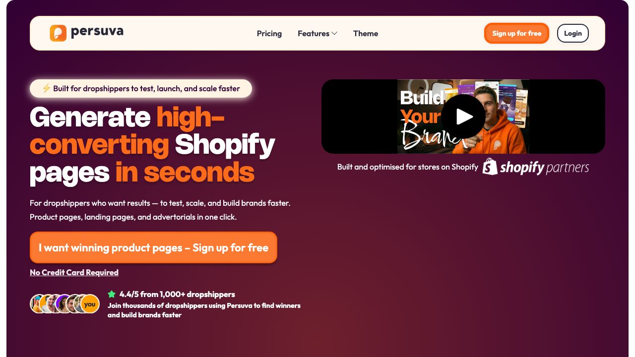 Persuva website screenshot