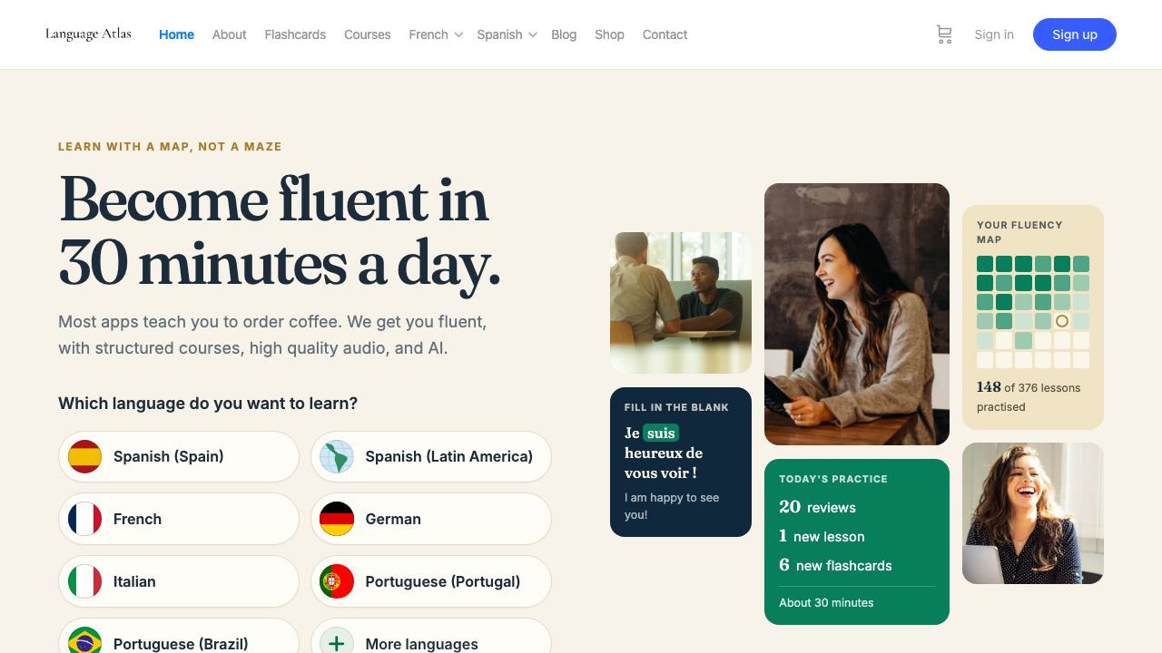 Language Atlas 网站截图