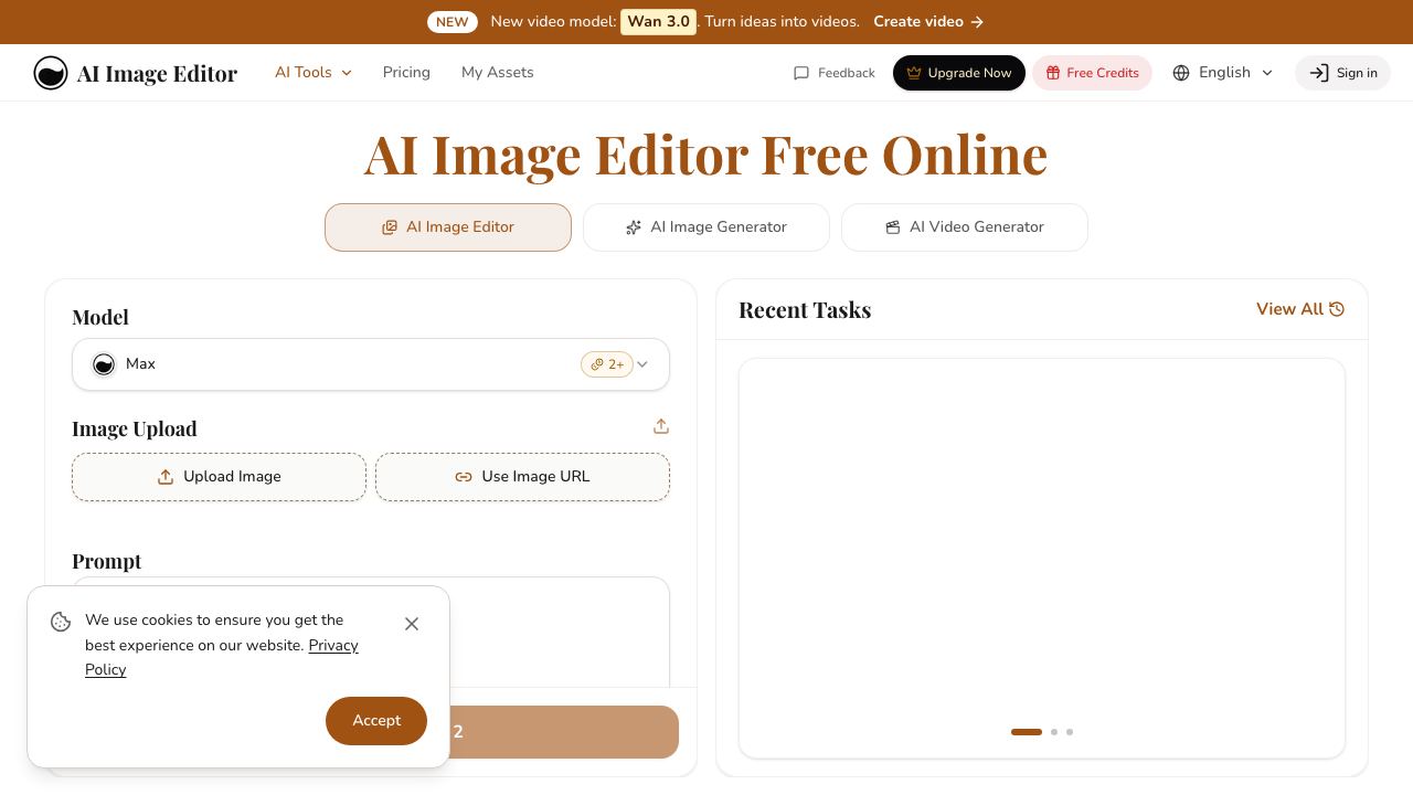 AI Image Editor- 网站截图