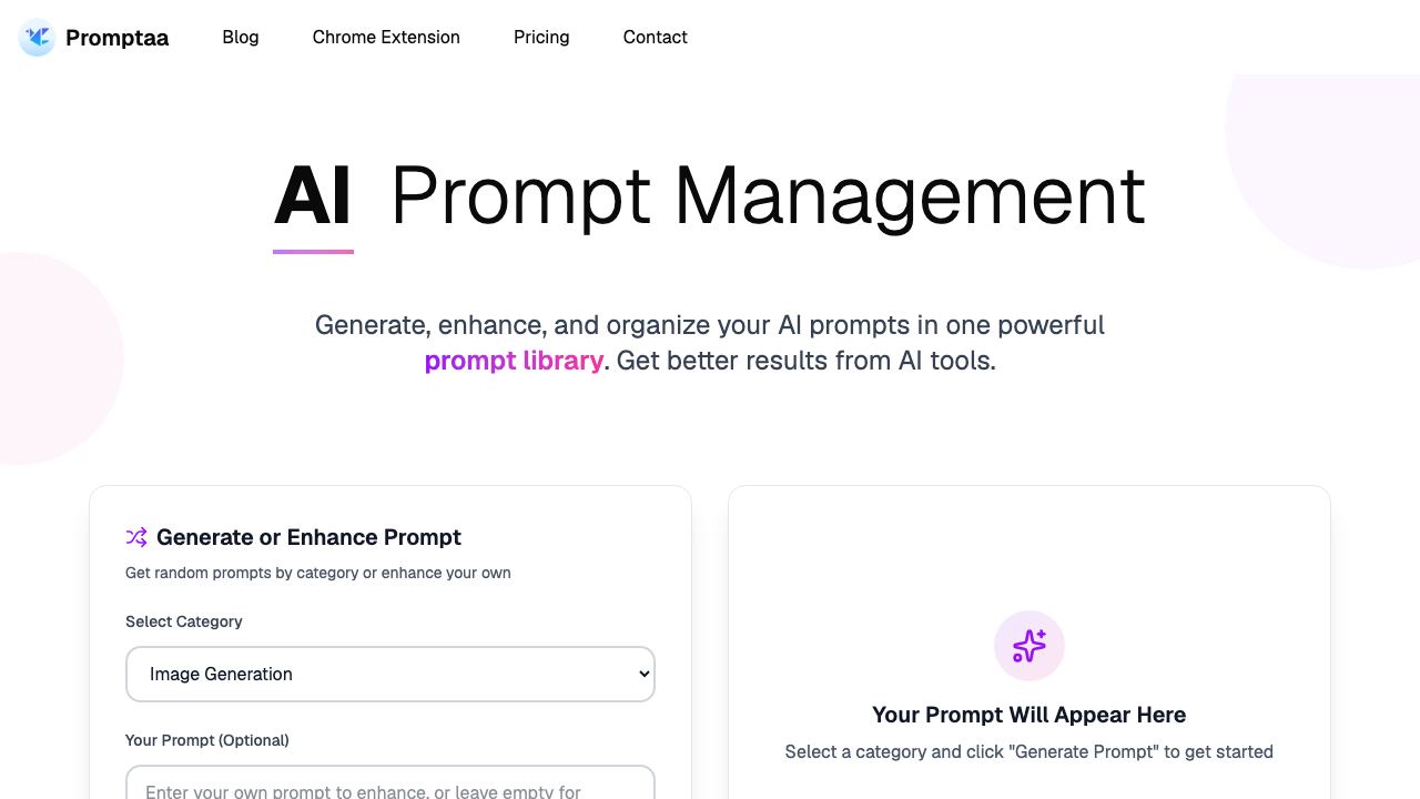 Promptaa 网站截图
