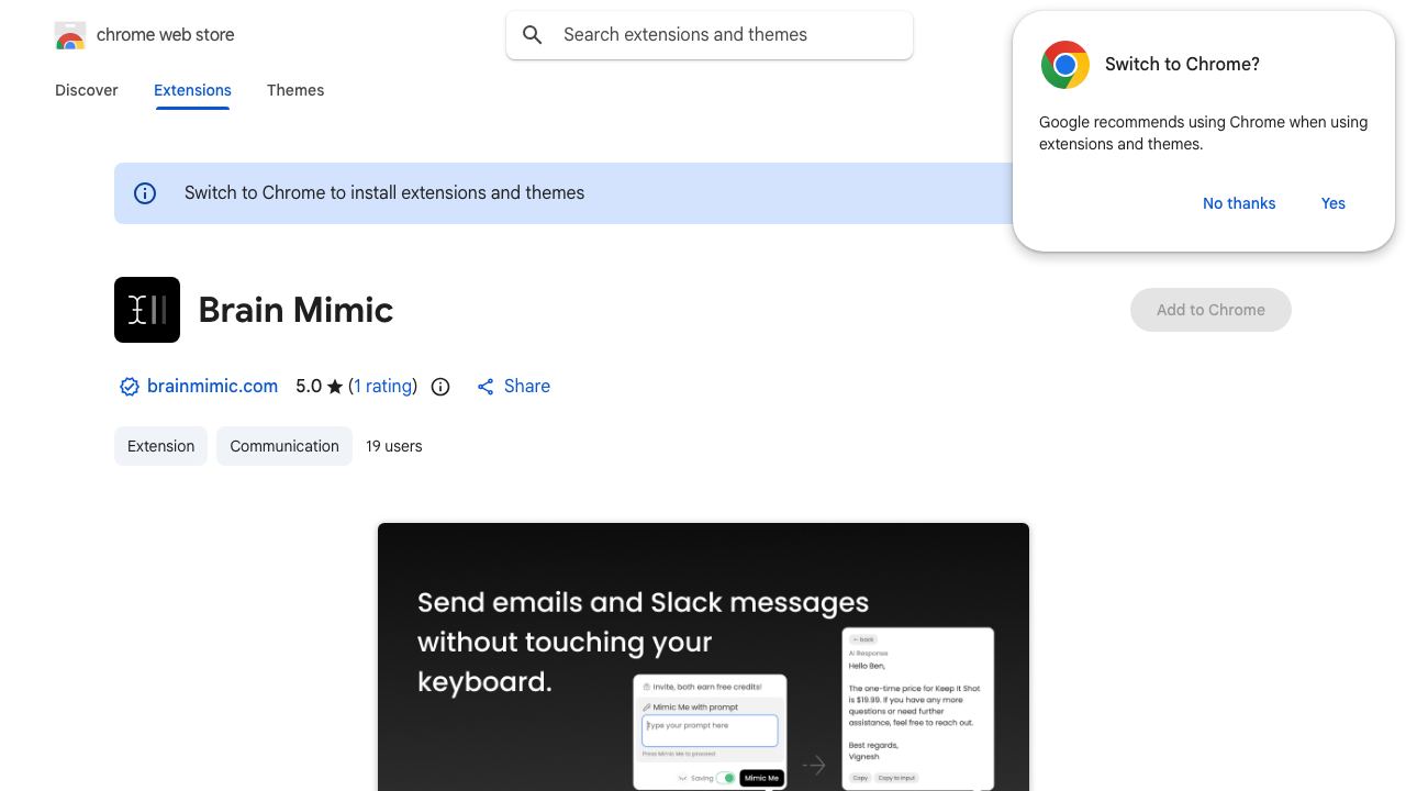 Brain Mimic 网站截图