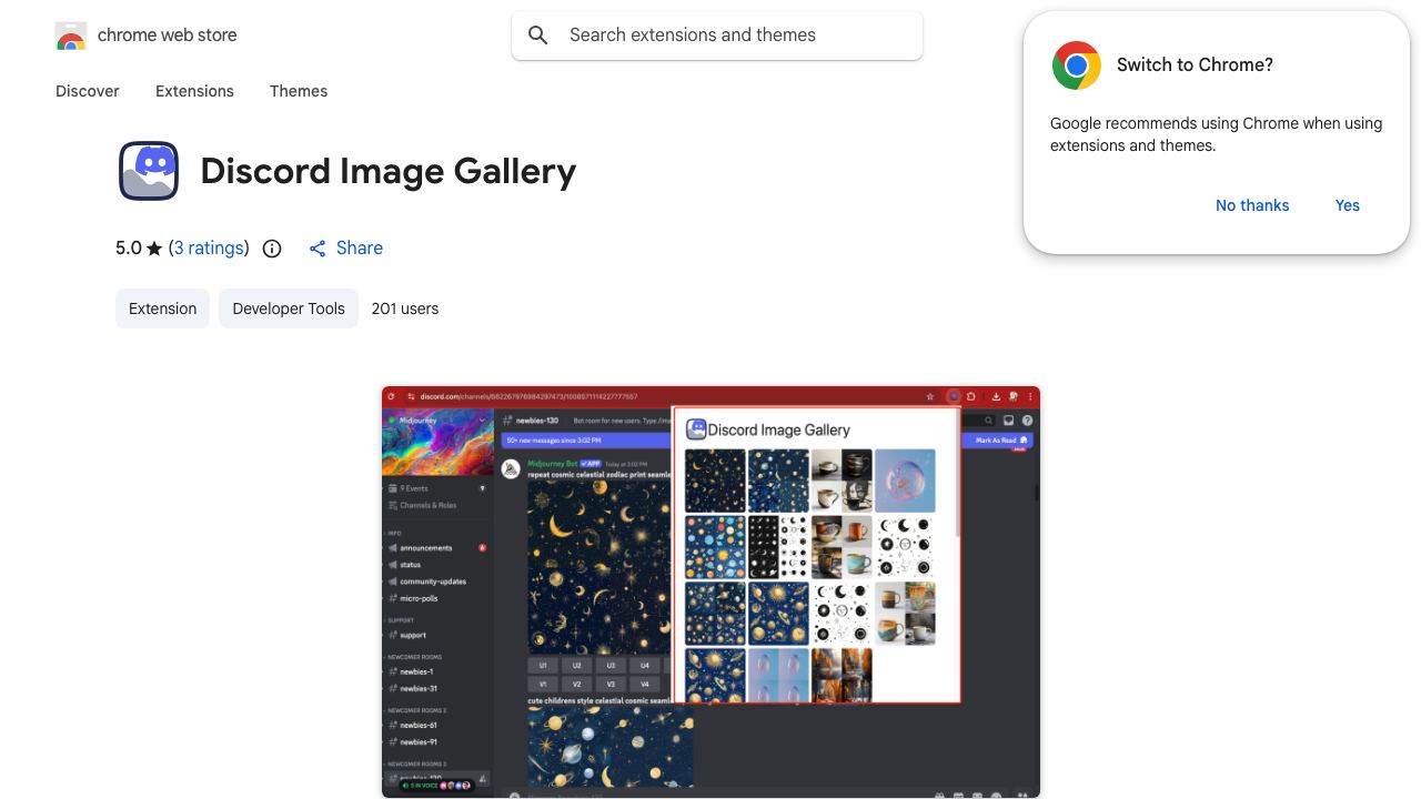 Discord Image Gallery 网站截图