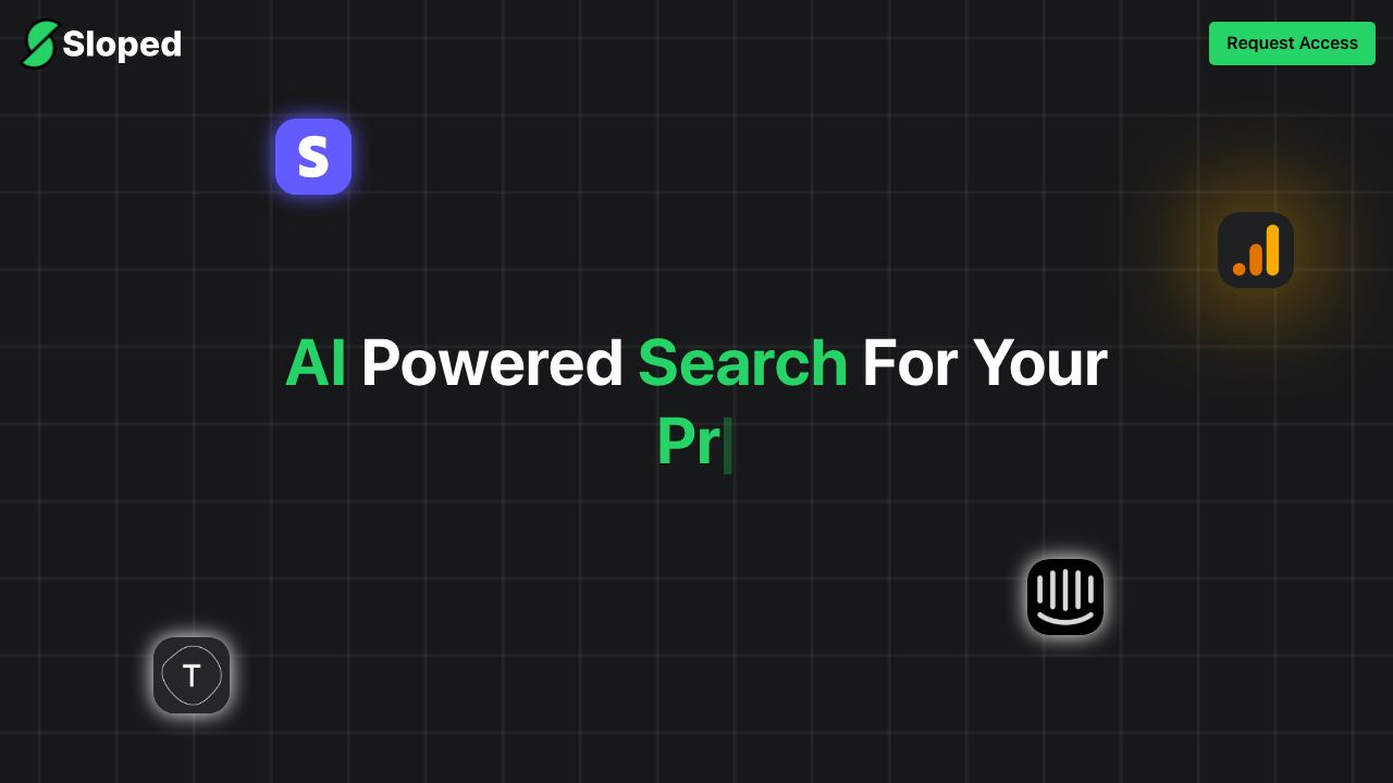 Sloped website screenshot