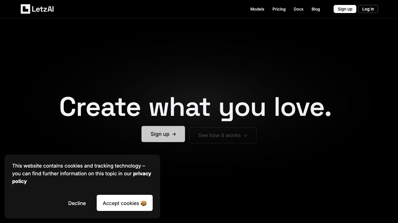 LetzAI website screenshot