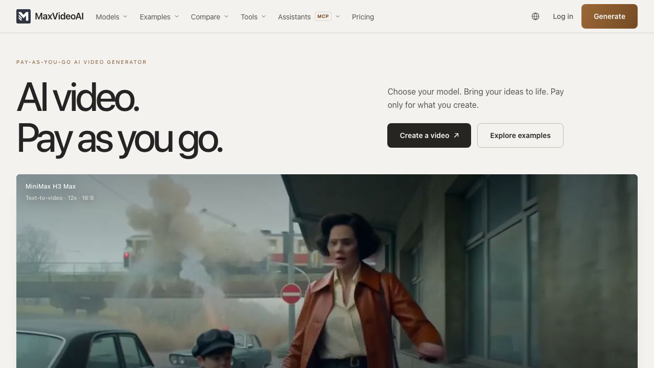 MaxVideoAI website screenshot