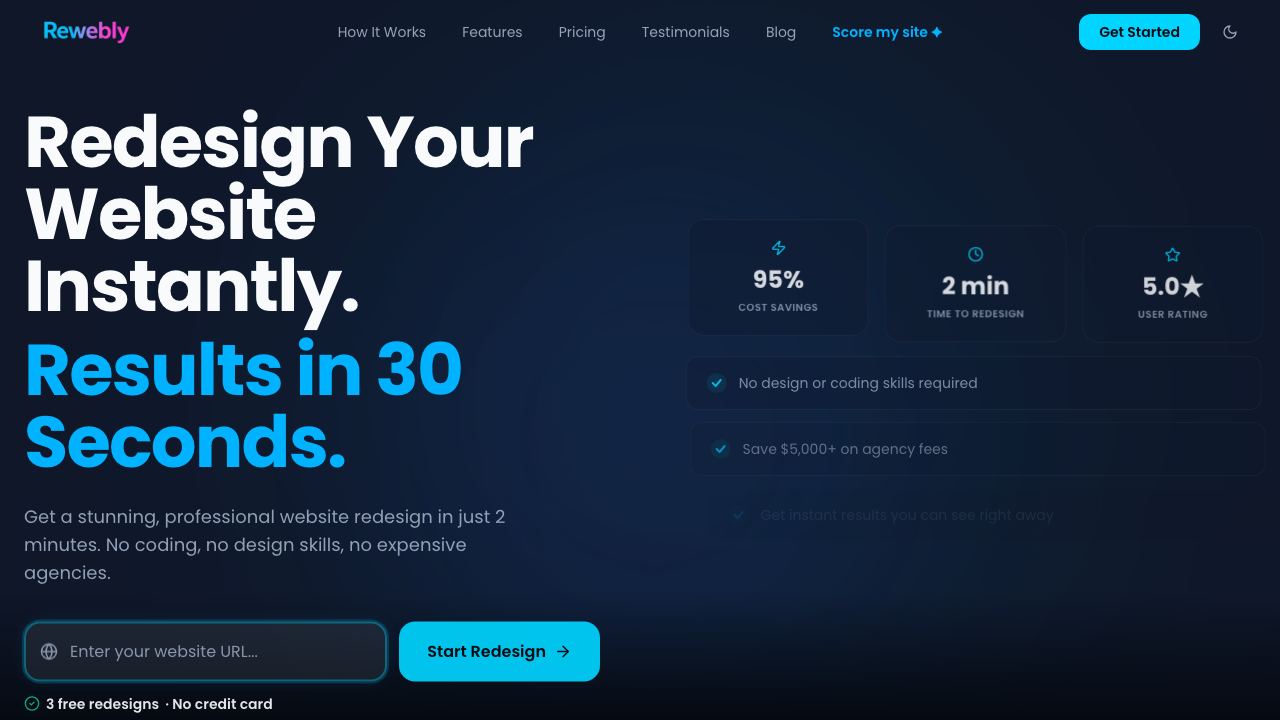Rewebly website screenshot