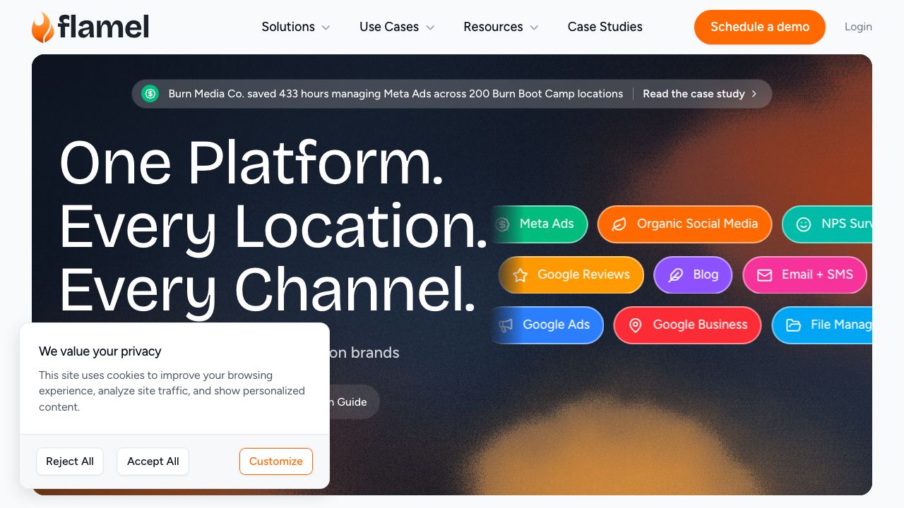 Flamel.ai 网站截图