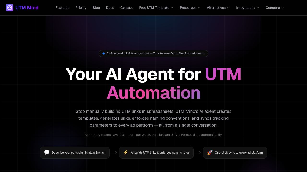 UTM Mind website screenshot