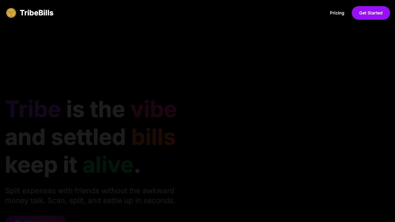 TribeBills website screenshot