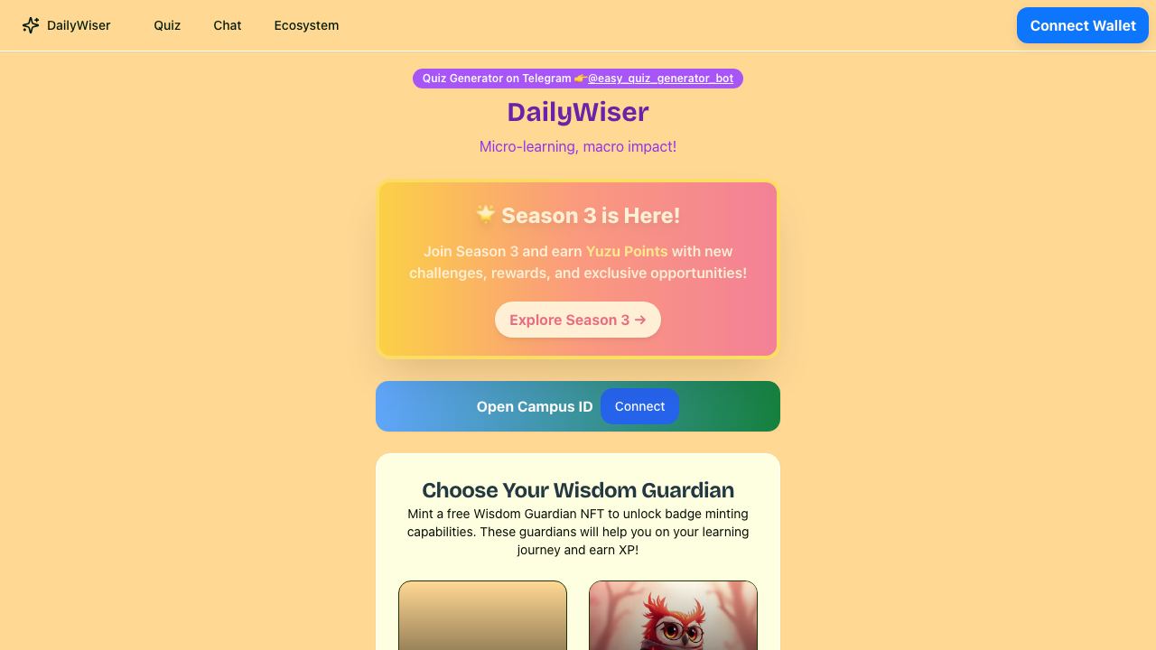 Daily Wiser 网站截图