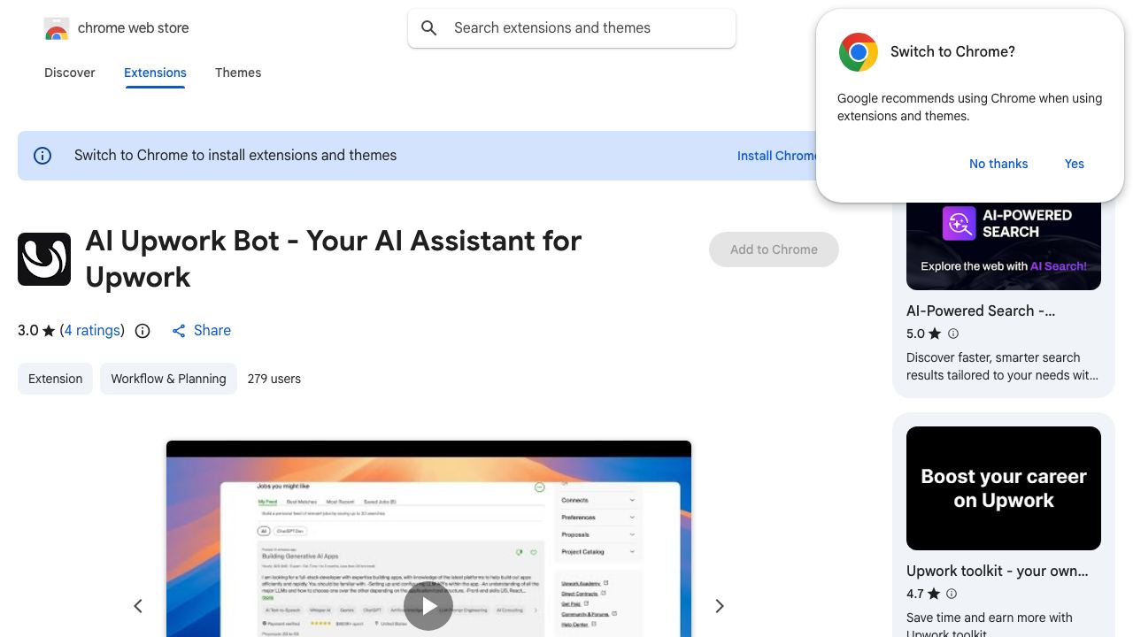 AI Upwork Bot - Your AI Assistant for Upwork 网站截图