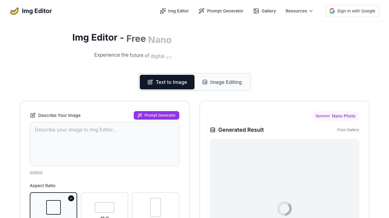 GEMPIX2 - Free Nano Banana 2 AI Image Generator website screenshot
