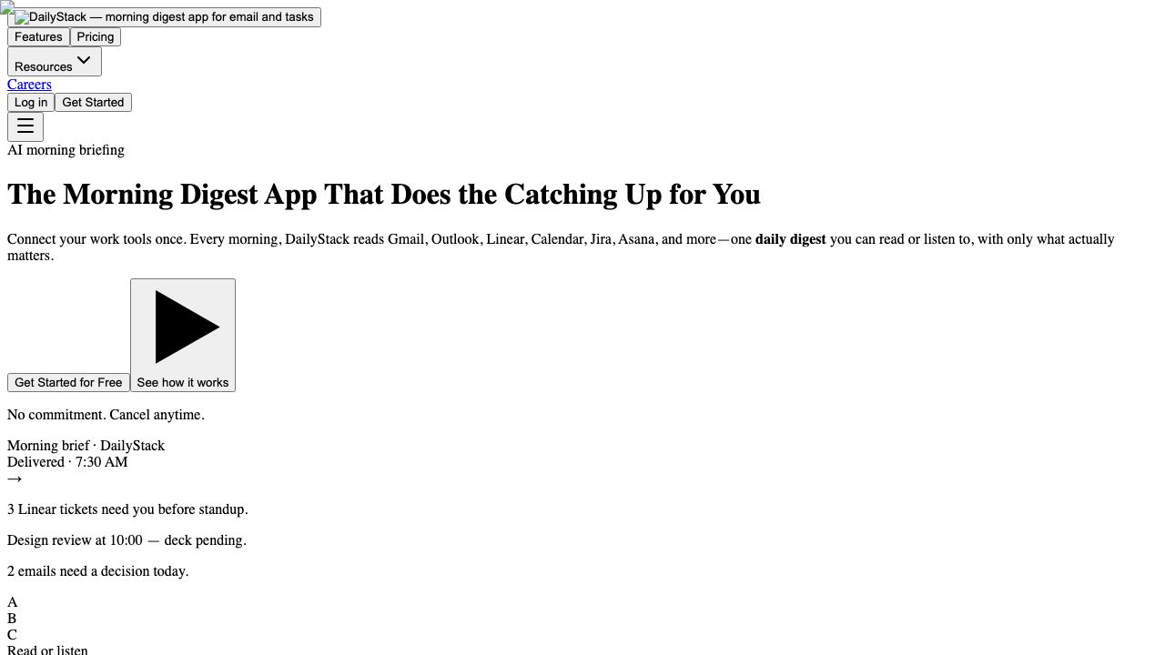 Dailystack website screenshot