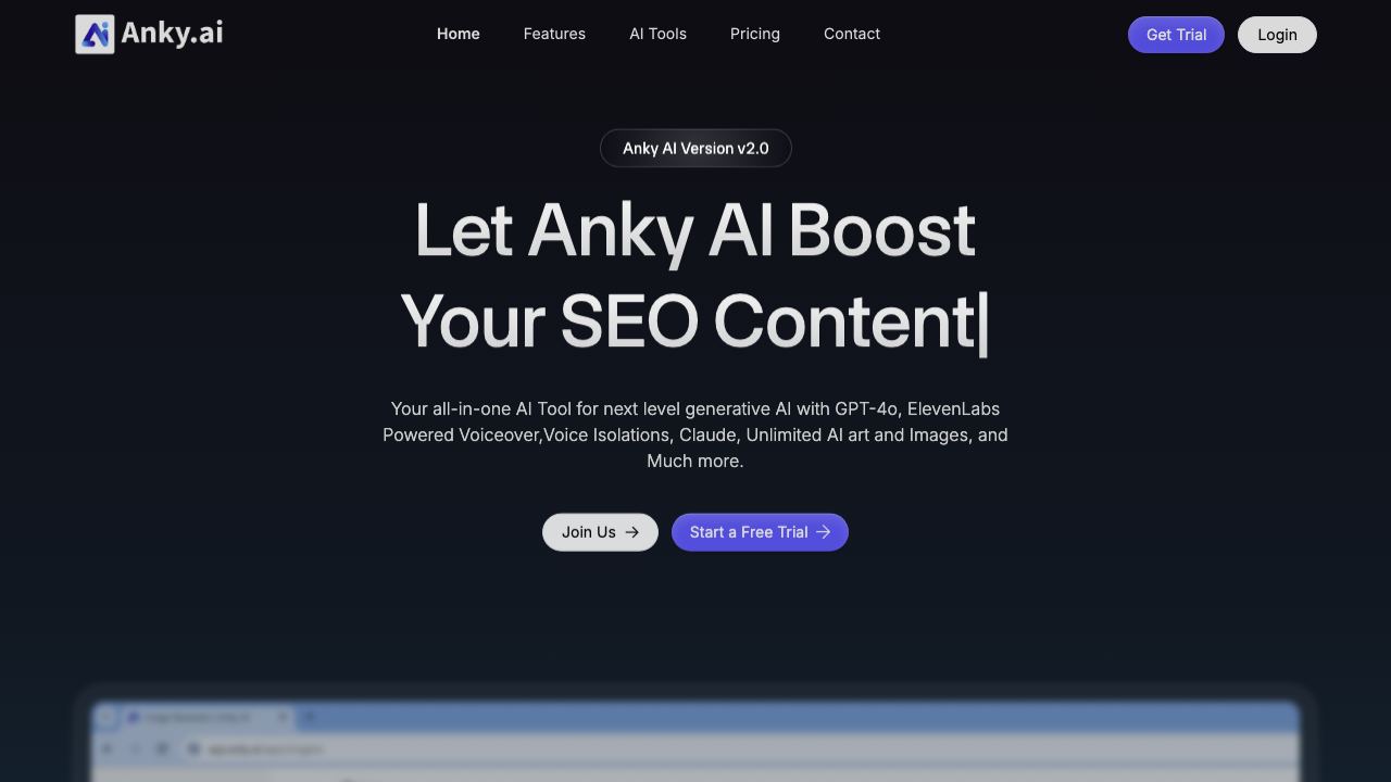Anky.AI 网站截图