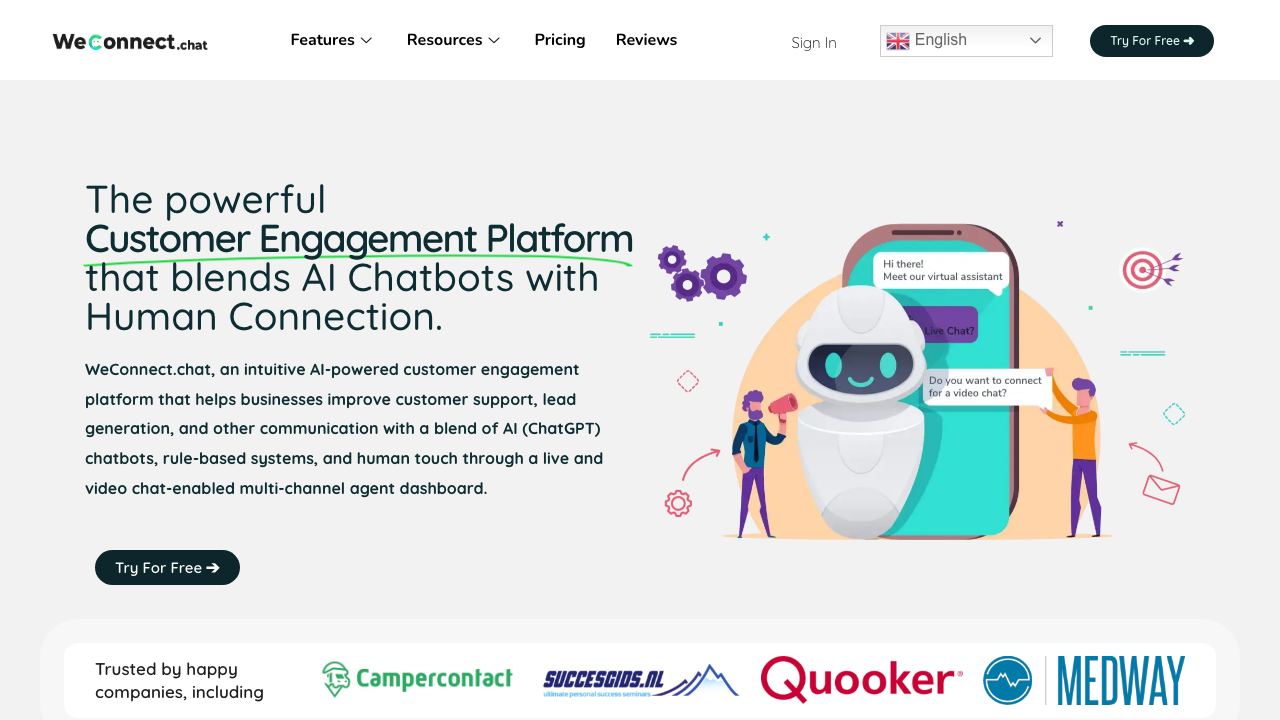 WeConnect.chat 网站截图