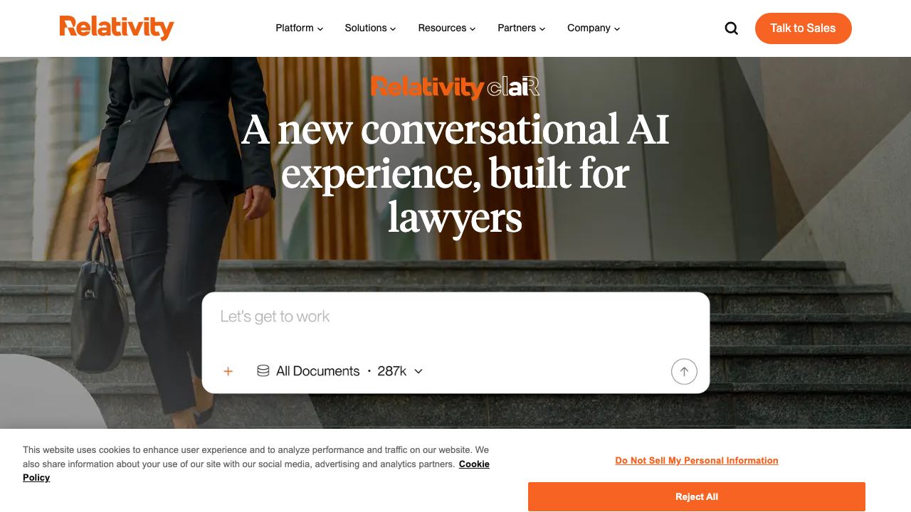 Relativity website screenshot