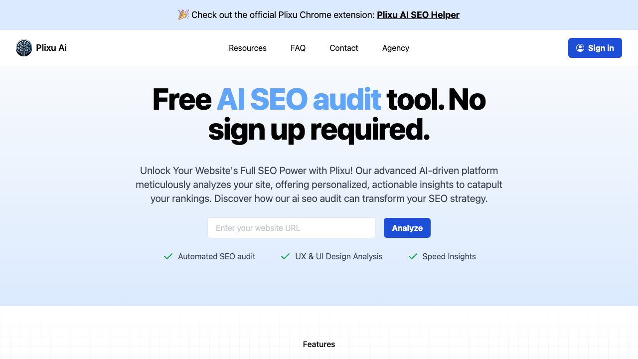 Plixu.com website screenshot