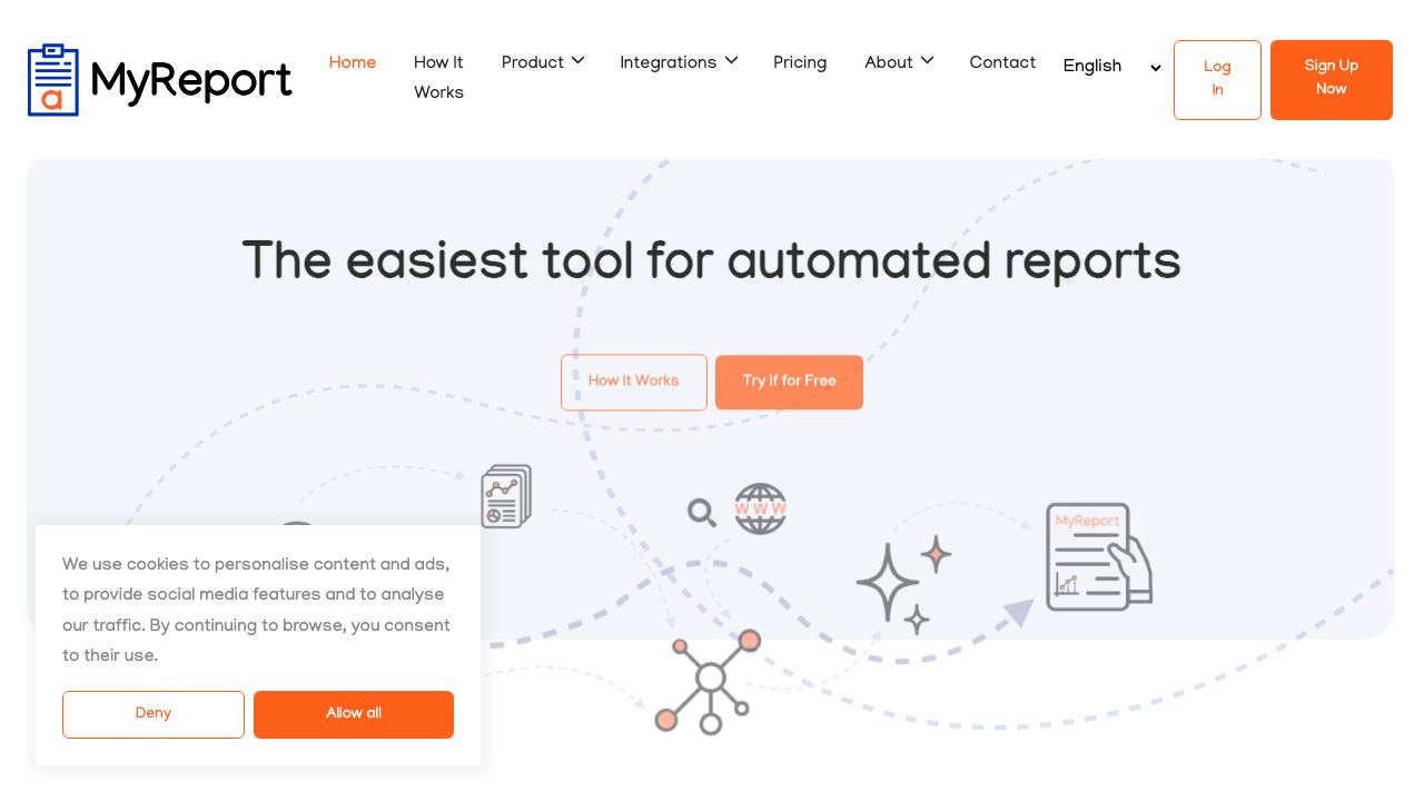 MyReport website screenshot