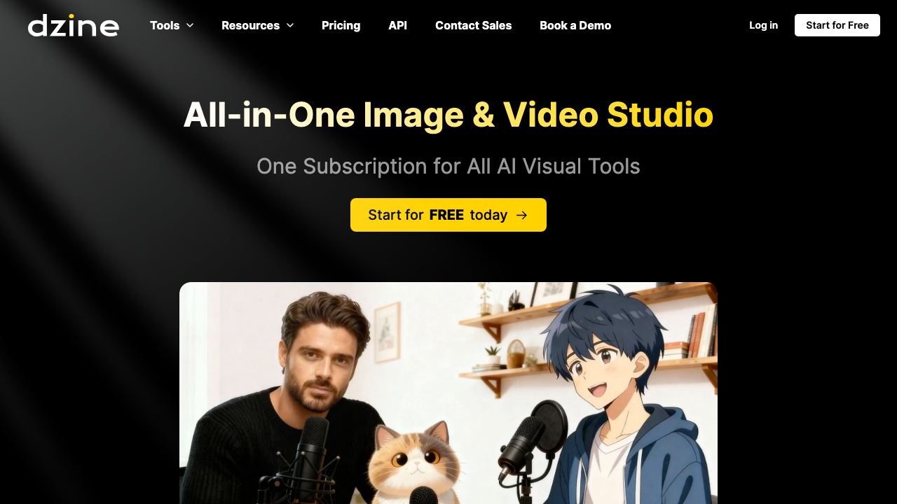 Dzine AI 网站截图