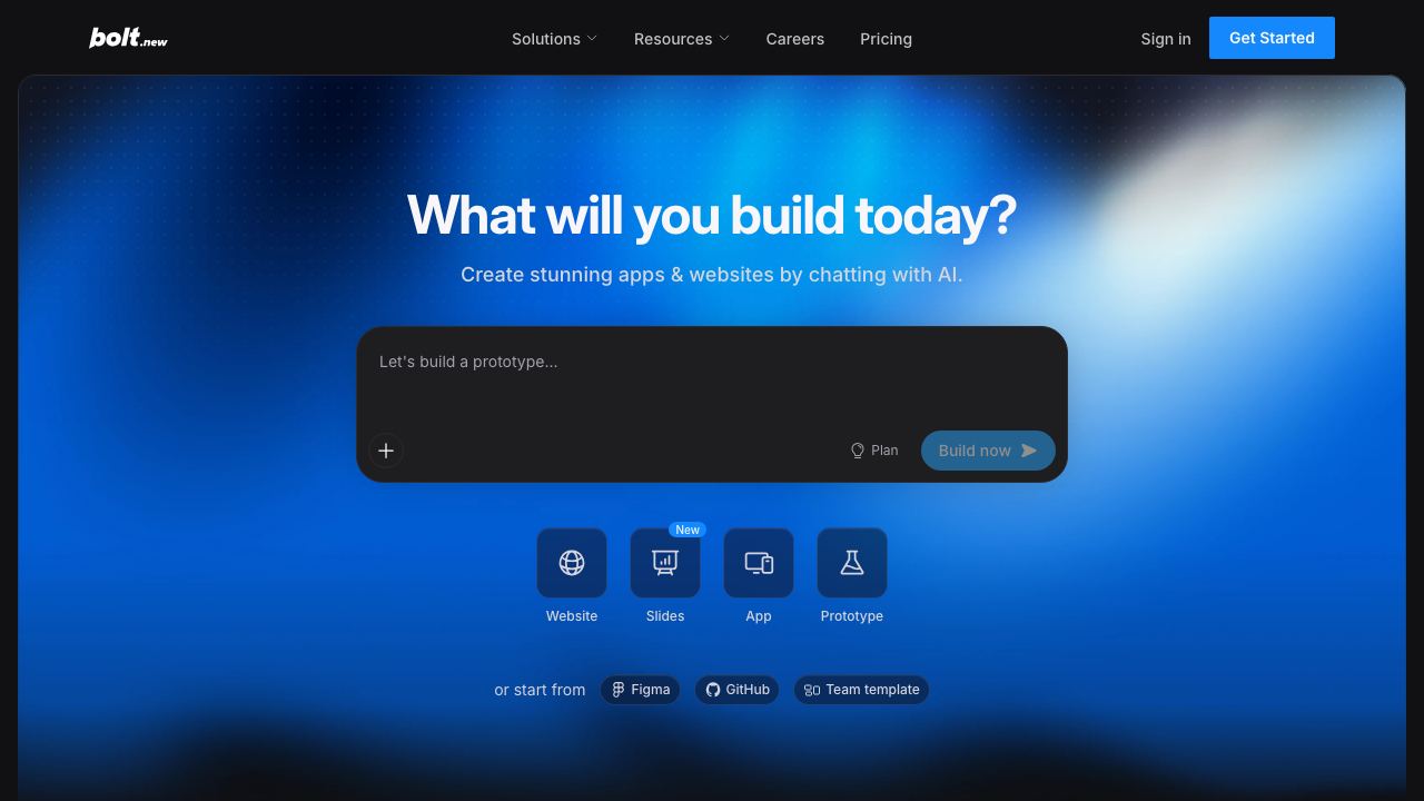 Bolt.new 网站截图