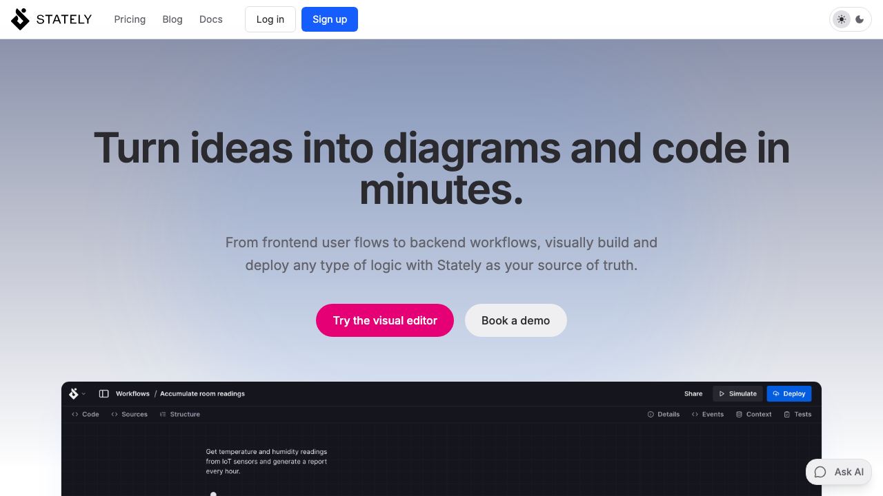 stately.ai 网站截图