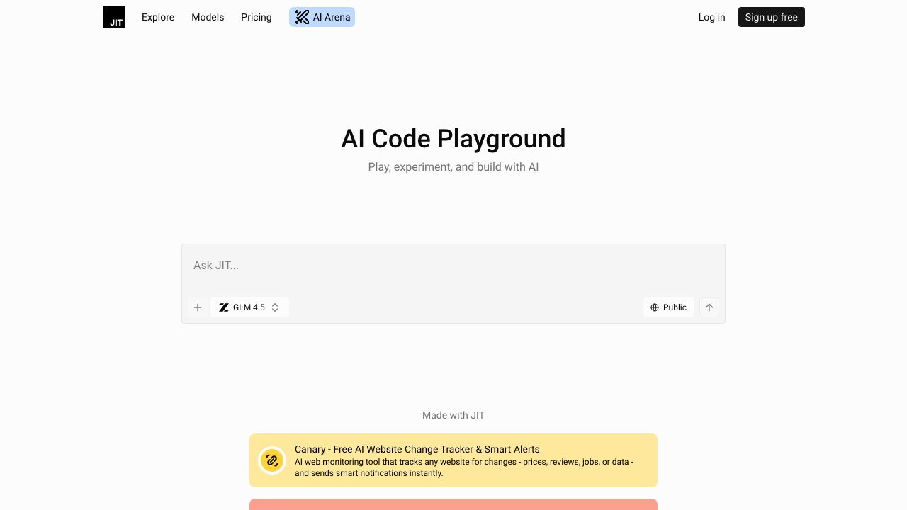 JIT.codes 网站截图