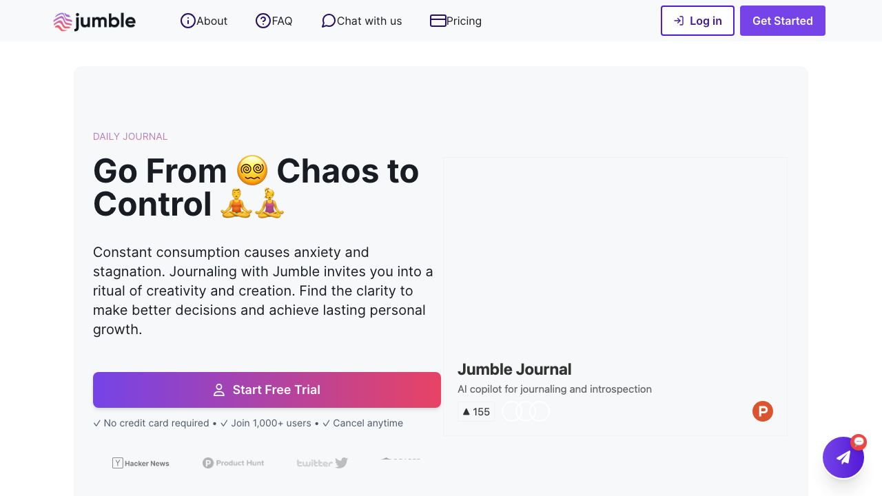 Jumble Journal 网站截图