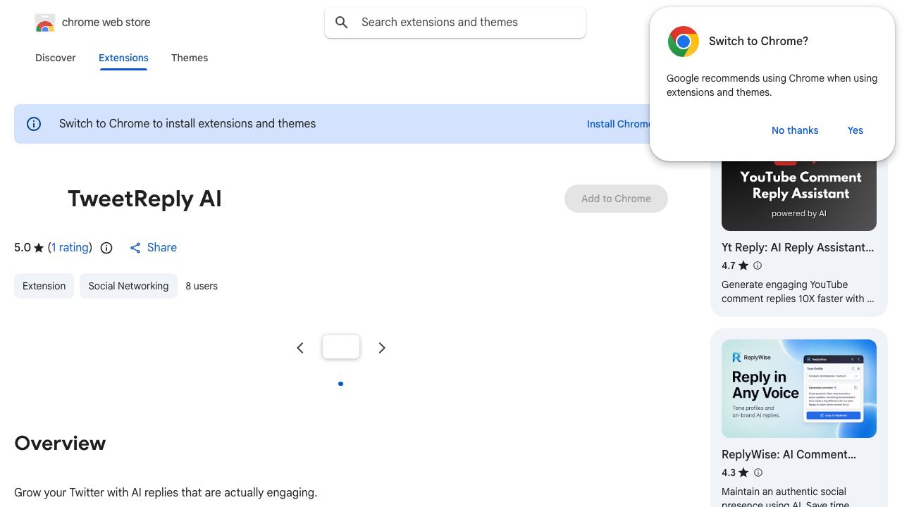 TweetReply AI 网站截图